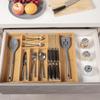 Extendable Bamboo Kitchen Drawer Organizer for Cutlery and Kitchenware