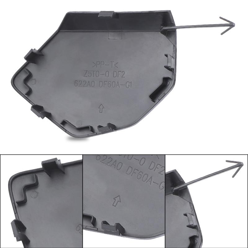 Front Bumper Tow Eye Bracket Hook Cover Cap For Nissan Rogue Sport     Tow Hook Cover Car Accessories Black 1pc