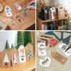 Geschenkanhänger, 200 Stück Kraftpapier-Anhänger Vintage Hochzeitsmitgebsel Braun Weiß Geschenkanhänger Rechteckig Gezackt Herz Anhänger Etiketten