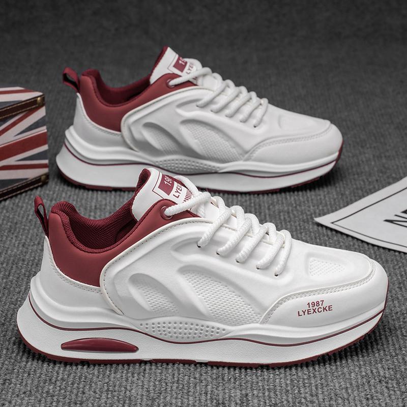 New Fashion Men 's Four Seasons Comfortable Thick Sole Shoes Students BoysTrending Soft Sole Breathable Casual Running Sneakers