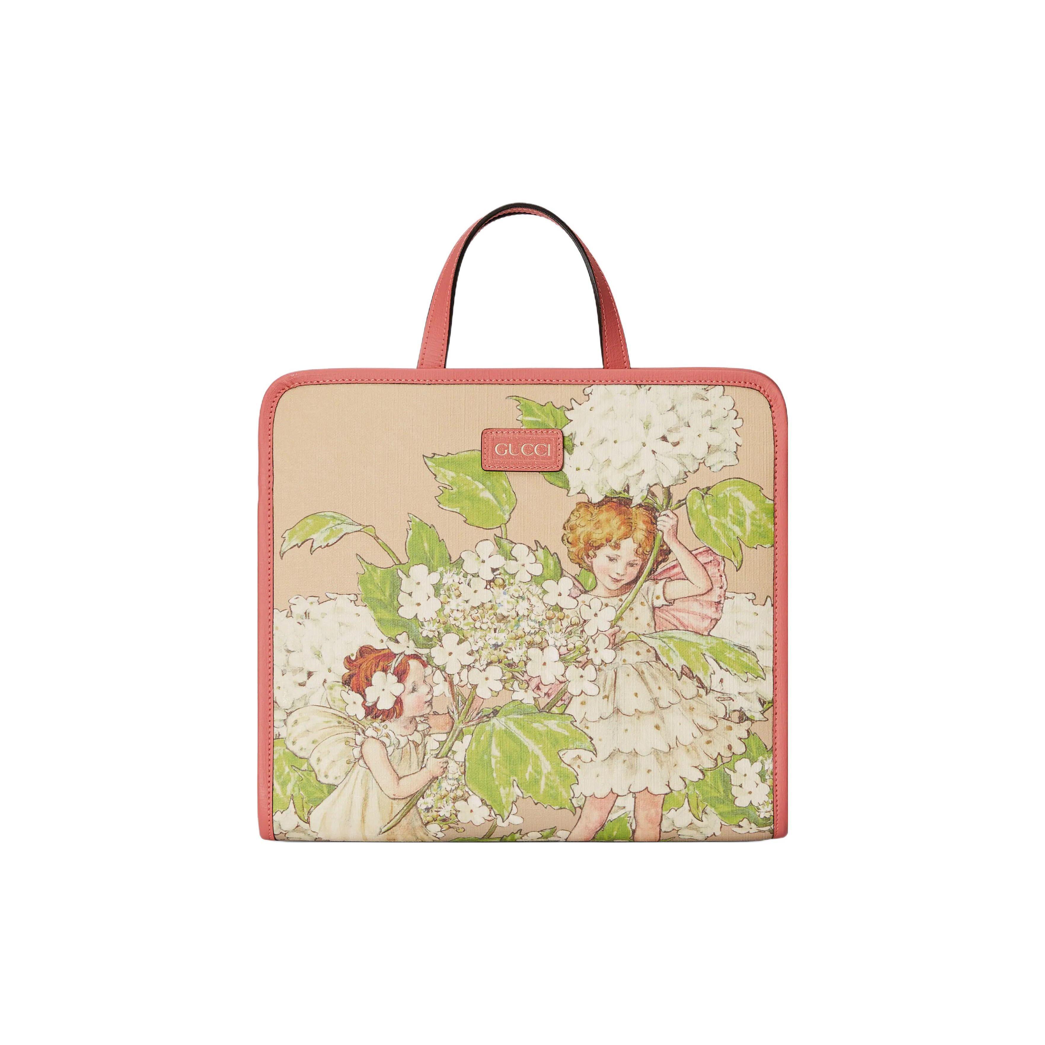 

Gucci Tree Fairy Print Tote Bag Kids tote Light-Pink 605614-U5NAN-5761 Basic Set (Bag+Dust Bag)