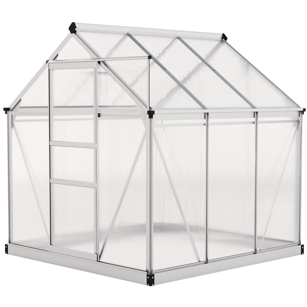 6 X 6ft Polycarbonate Greenhouse - Clear
