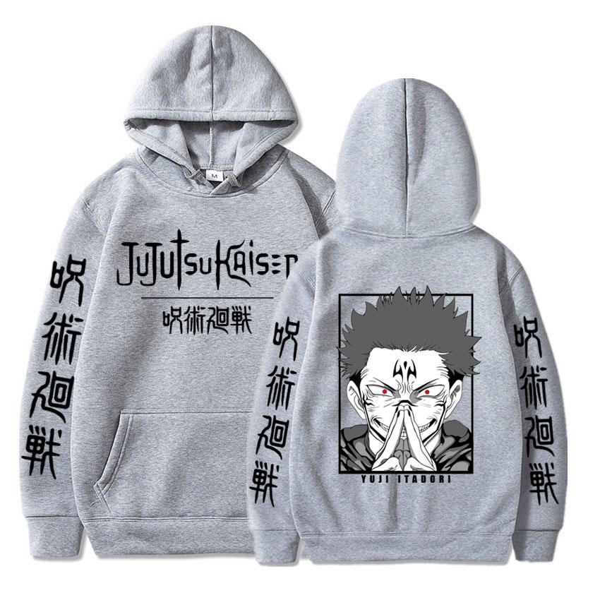 Manga Jujutsu Kaisen Ryomen Sukuna Grafické Mikiny Vintage Oversized Mikina s Kapucí Hip Hop Dlouhý Rukáv Mikina Pánské Dámské Oblečení