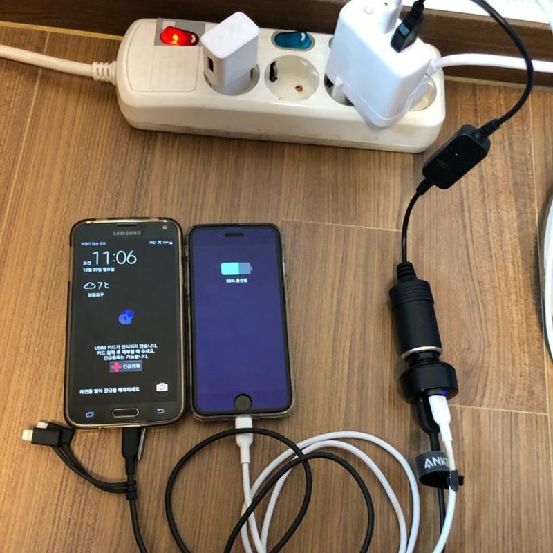 USB Male 5V To 12V Car Cigarette Lighter Socket Female Step Up Cable Inverter Converter for Driving Recorder GPS E-Dog