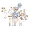 Beautiful Wedding Bride Hair Jewelry Hair Combs Flower Hair Pin Bridal Clips Leaves Tiara