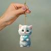 Cartoon Adorable Blue Cat Acrylic Car Pendant For Unique Vehicle Accessories