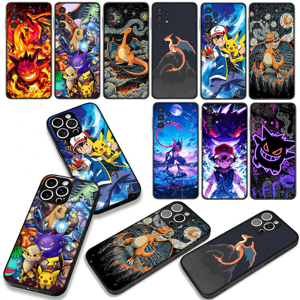 P-Pokemons Charmander P-Pikachus Phone Cover Case for Apple iPhone 16 15 14 Plus 13 12 Mini 17 Pro Max + 16E Air 16+ ProMax
