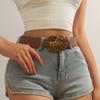 Trendy new double horse retro button head belt jeans dress accessories fashion versatile personality belt