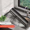Gunmetal Gray No-Drill Wall-Mounted Aluminum Spice Rack and Knife Holder