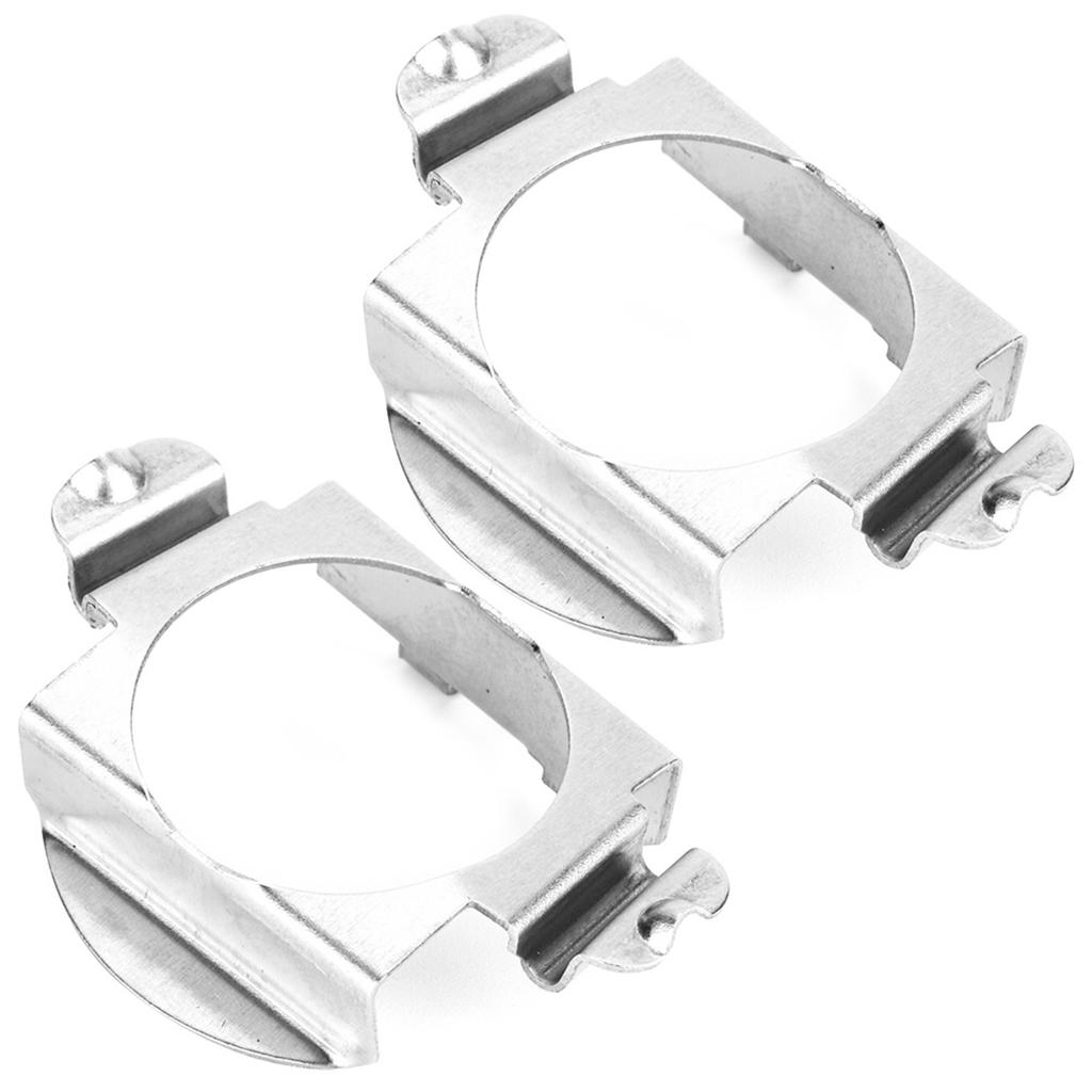 Paar H7 LED-Scheinwerferlampen Adapter Halter für Mercedes-Benz Ford Silber