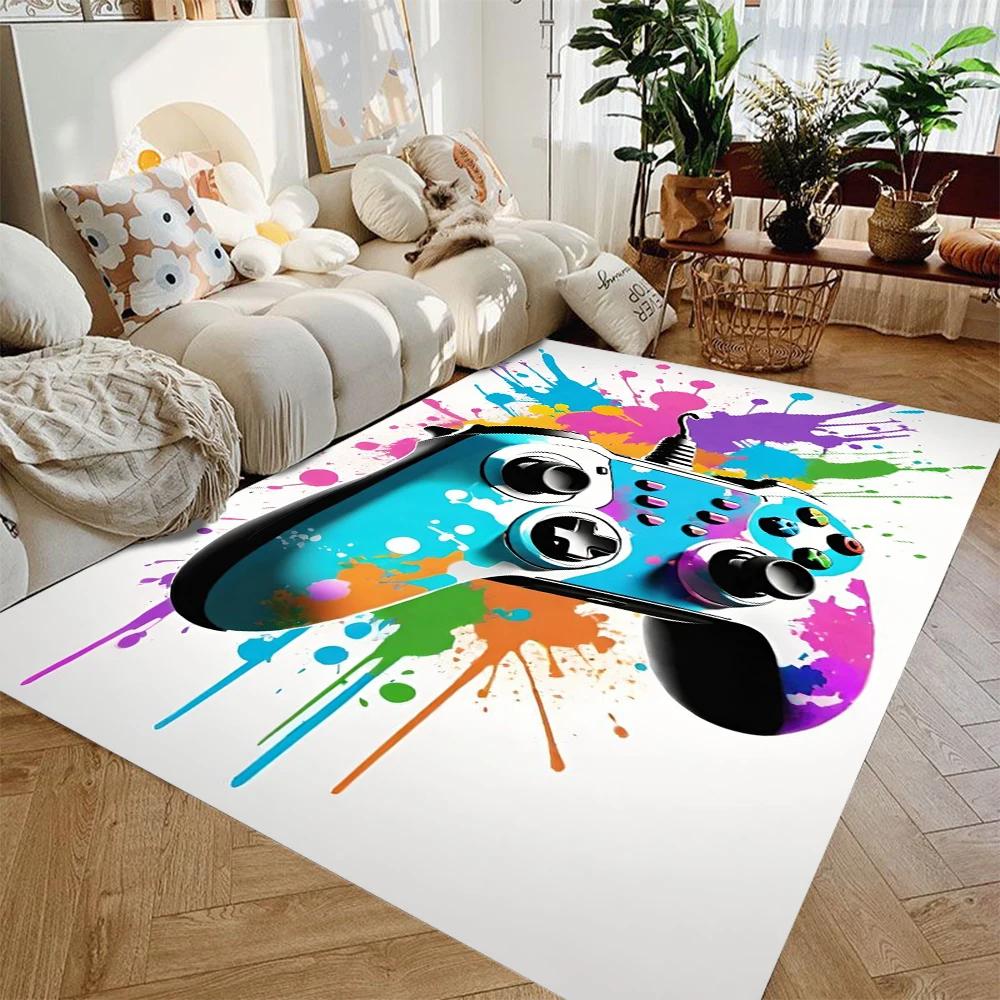 2025 New Gaming Carpet for Boys Room Gamer Casual Controller Design Rug for Game Room Bedroom Decor Non-slip Washable Floor Mat