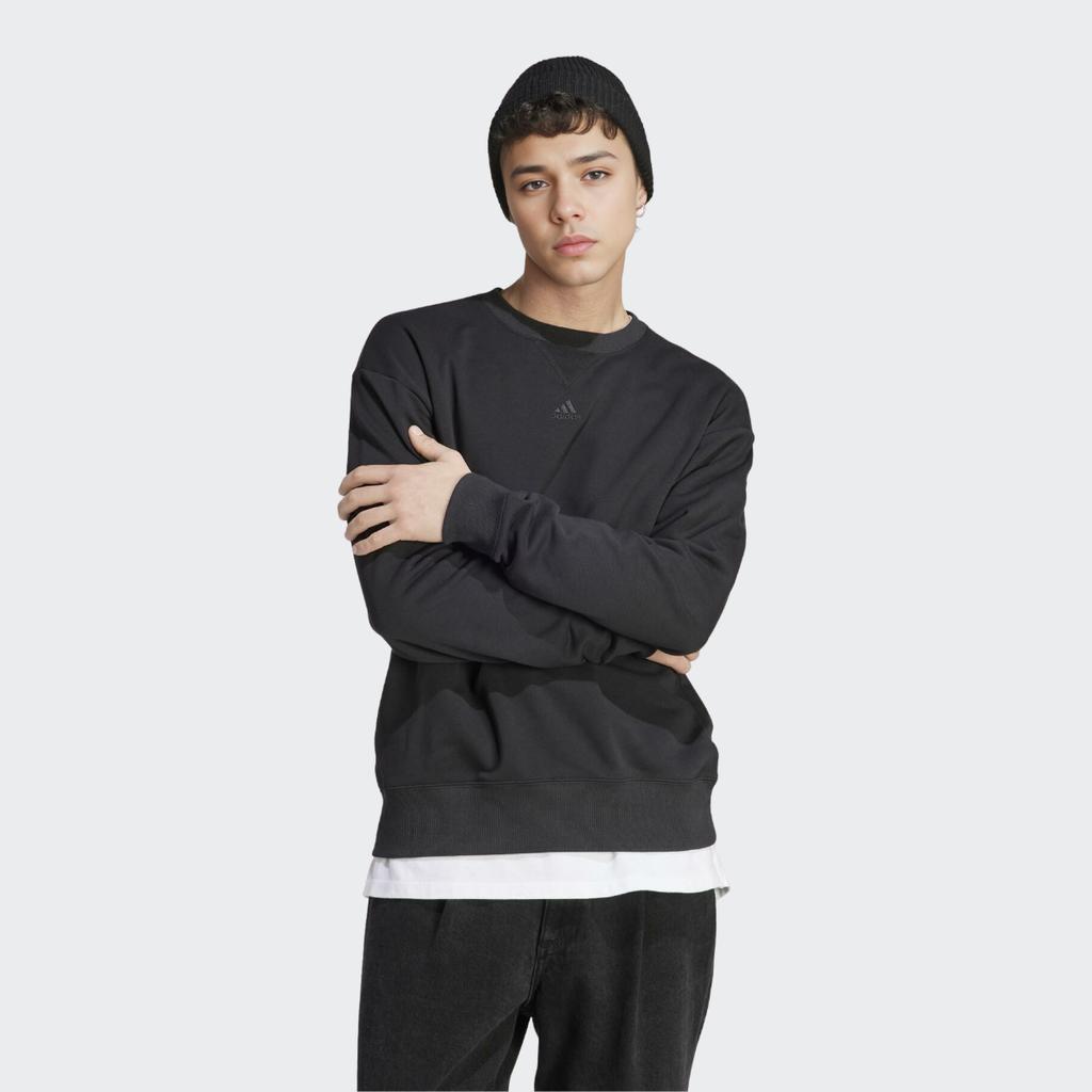 adidas All Szn French Terry Sweatshirt Black Men Streetwear IC9807