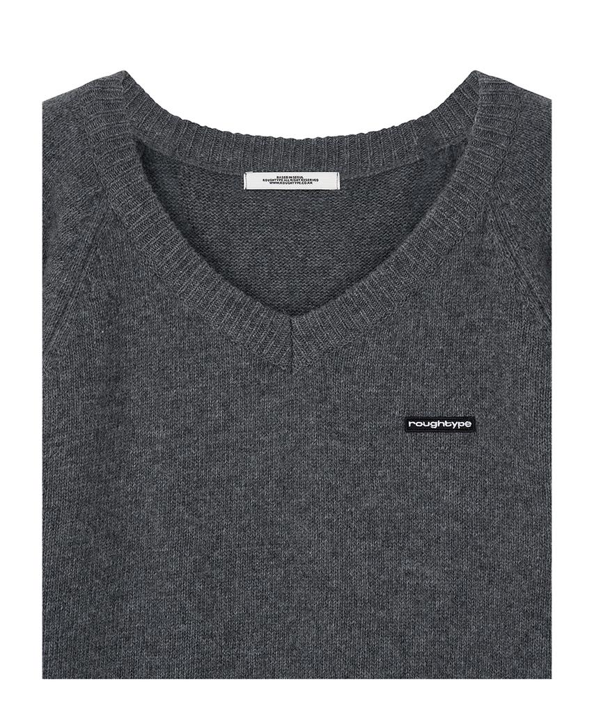 ROUGHTYPE Essential Loose V-Neck Knit - Charcoal