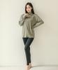 Tyubeuteuli Women'S Loose Fit Zip-Up Rash Guard B705 Olive Khaki