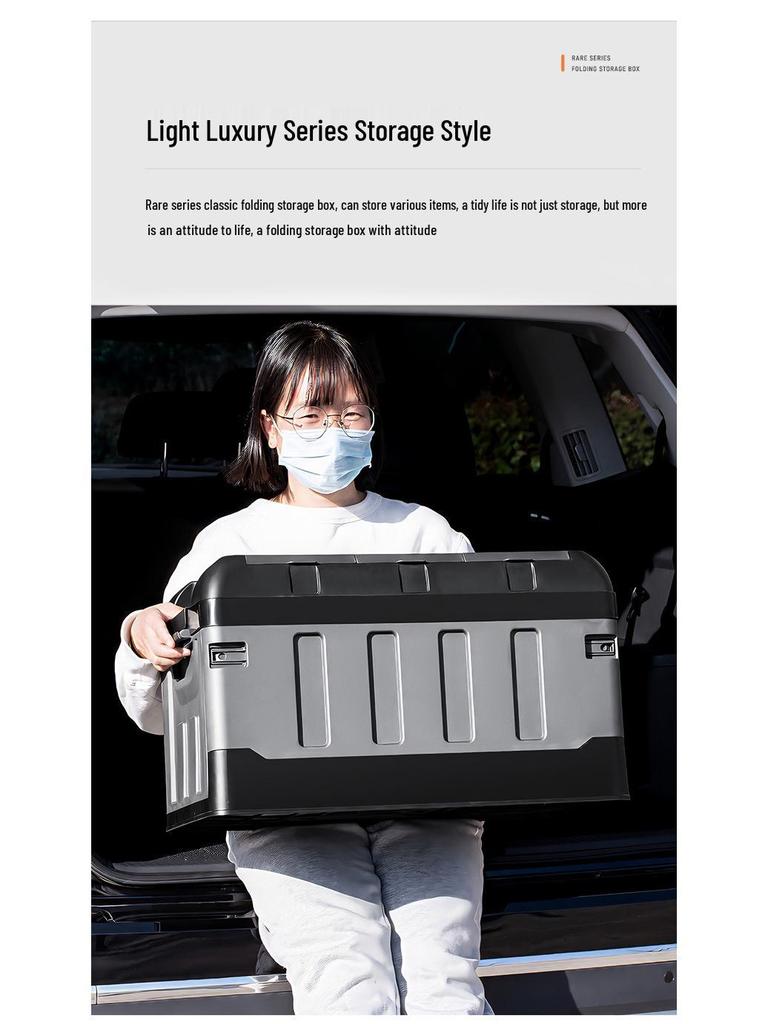 Large Foldable Car Trunk Organizer for Camping, Clothes, and Toys