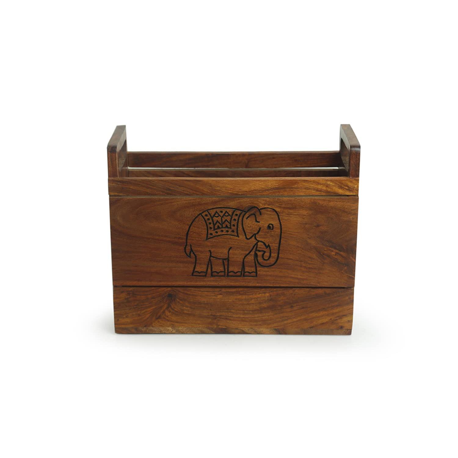 

Подставка для журналов Слон, The Elephant Magazine Stand, ExclusiveLane