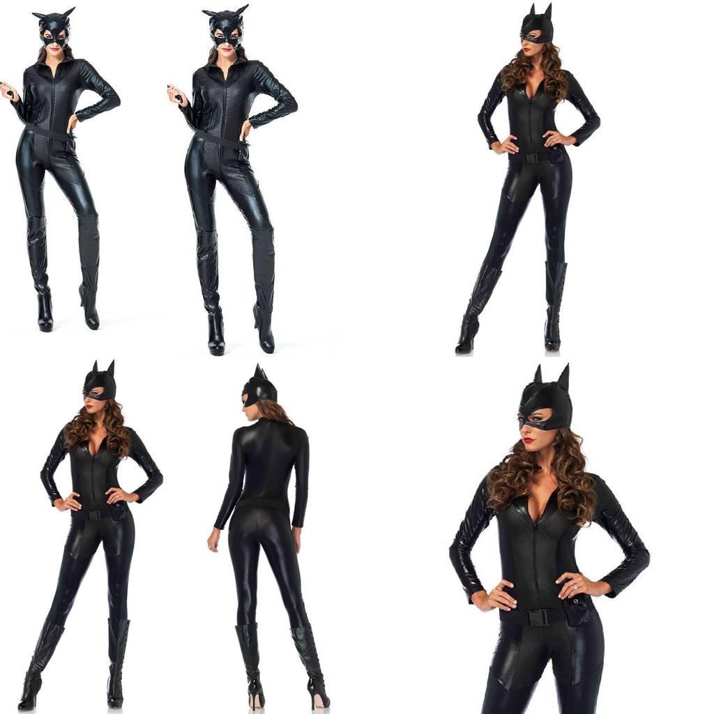 Costume di Halloween Catwoman Vestito Cosplay Per Eventi di Festa e Spettacoli Teatrali