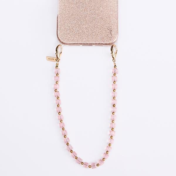 Smycz Na Telefon Uniq Candy Gem - Różowy Ozdobny Handstrap Sznurek Beads