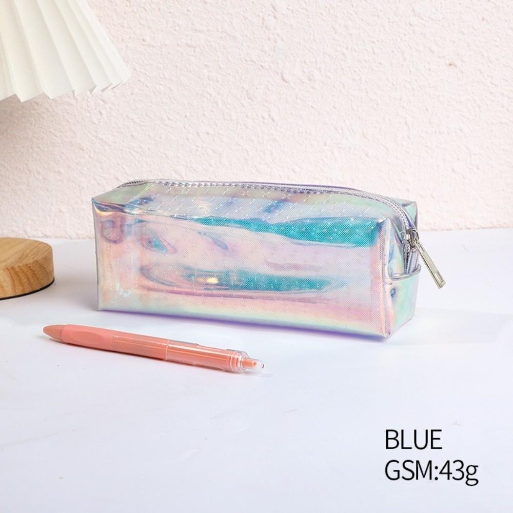 Holographic Laser Pen Bag Shiny Transparent Pencil Pouch Stationery Pouch  School Supplies