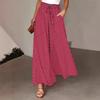 2024 Polka Dot Wide-Leg Culottes with Elastic Waist for Women - Spring/Summer Collection