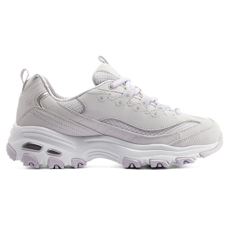 Skechers D'LITES 1.0 Women Lavender Low Top Dad Shoes 896155-LAV
