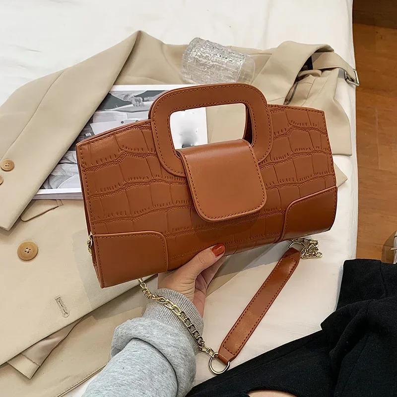 PU Leather Crossbody Bag Flap Women's Bags Adjustable Strap Handbag Ladies Brand Shoulder Bag Fashion Satchel Elegant Clutch Bag