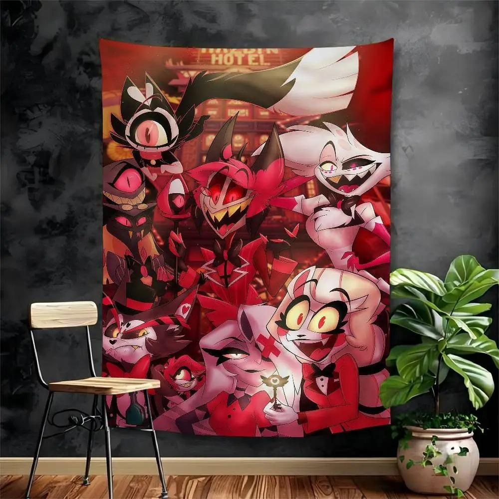 Hazbin HHotels tapestry Angel Dust Alastor Bohemian tapestry Bohemian wall decoration Mandala cheap hippie wall decoration