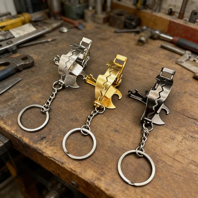 Creativity Metal Mini Mousetrap Clip Keychain Toy Keychain High-Quality Personalized Pendant Keyring Jewelry Accessories Gift