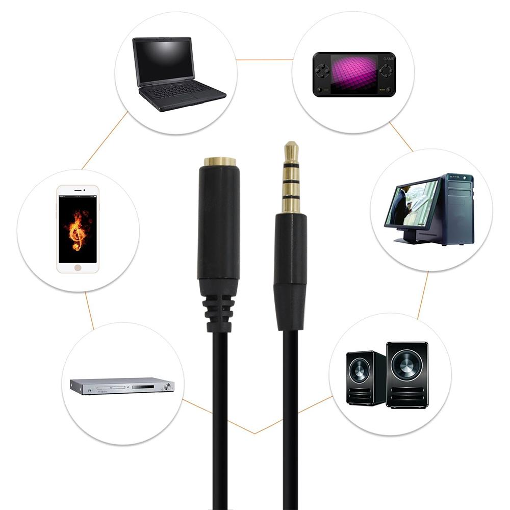 Przedłużacz audio do słuchawek 3,5 mm Jack Męski na Żeński Kabel AUX Przedłużacz Audio Stereo Przewód Zasilający Słuchawki Głośnik 2m/3m/5m