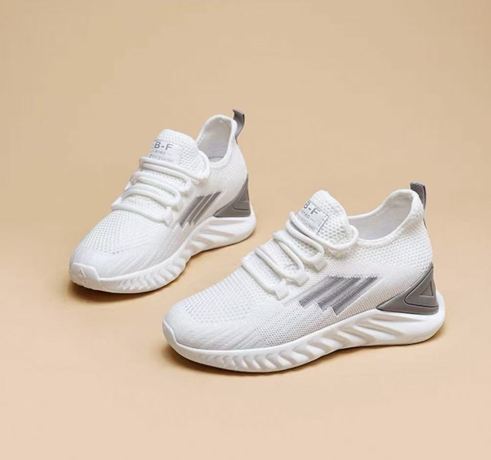 

Little white shoes women s 2025 summer soft sole lightweight inner height increase flying woven shoes women s casual breathable sports shoes comfortab 34