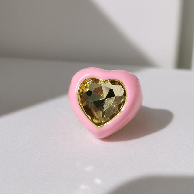 Colorful Glitter Enamel Flower Rings Y2K Fashion Floral Big Chunky Cocktail Ring for Women Girls Party Jewelry Ins Trendy New