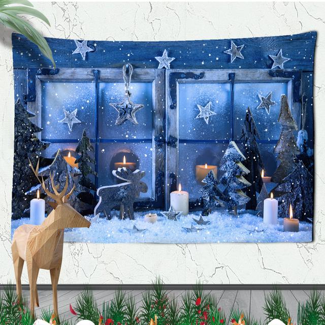 Christmas Atmosphere Tapestry Celebrate Festival Christmas Tree Living Room Home Wall Background Hanging Decorative Tapestry