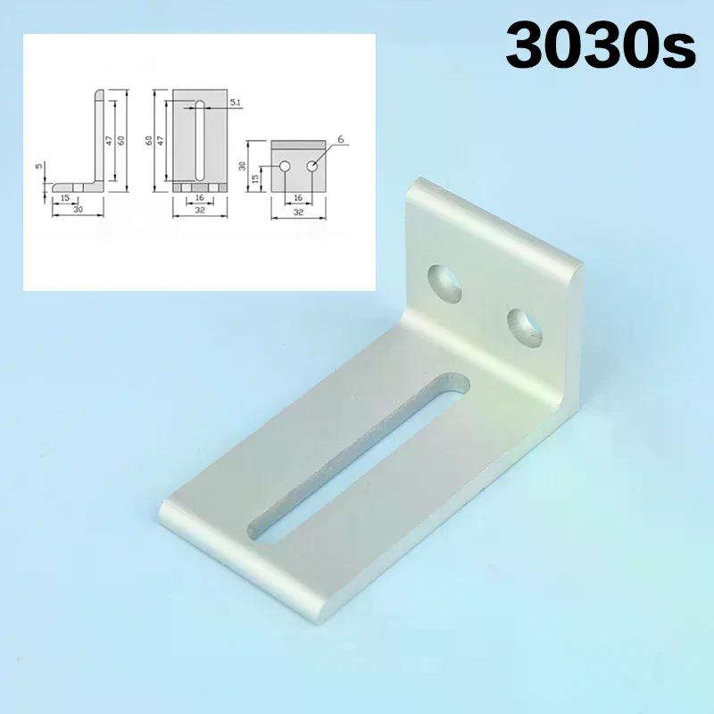 1/2 Piezas Soportes de Soporte de Placa de Capa de Marco de Perfil de Aluminio 2020 3030 4040 Piezas de Fijación Lateral Exterior