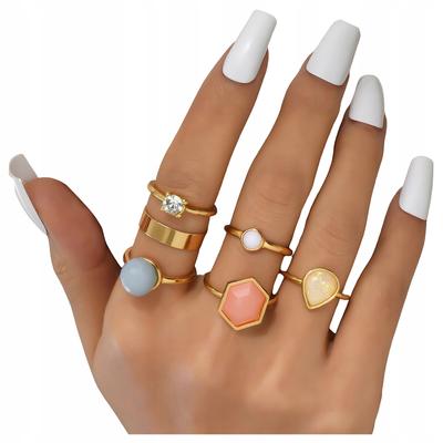 Ring Colorful Rings Stone Fashionable Pastels Boho