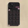 2026 New Year Calendar Silicone Phone Case For iPhone 17 16 15 14 13 12 11 Pro Max 17 Air 16E XS X XR 7 8 Plus Shockproof Cover