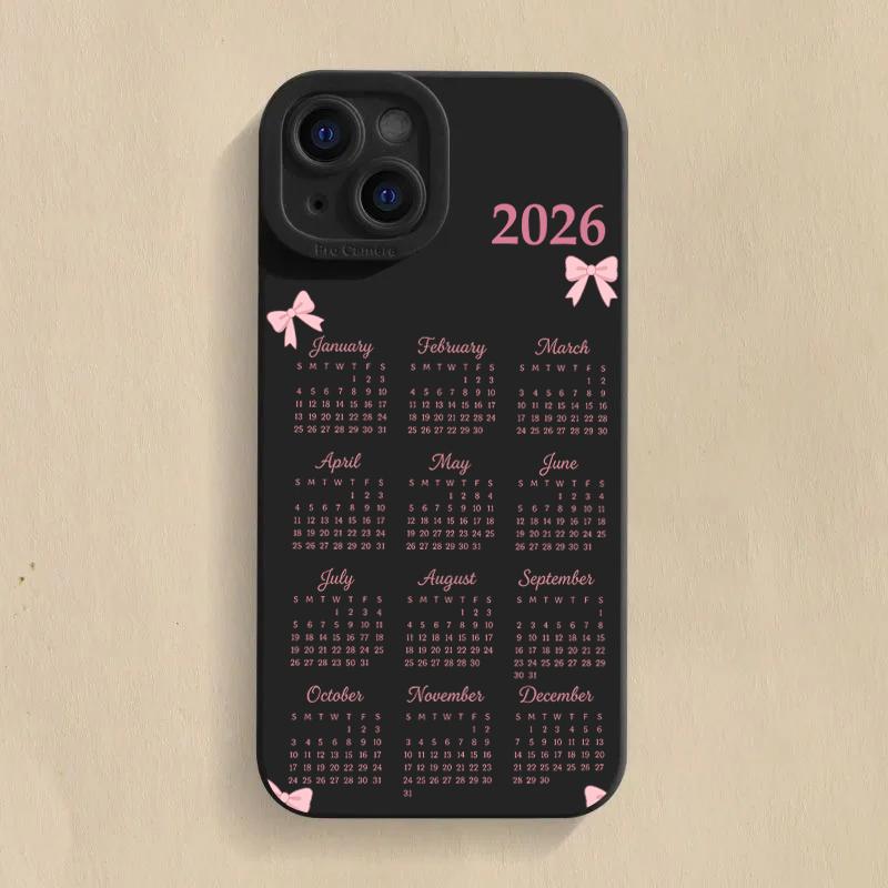 

2026 New Year Calendar Silicone Soft Phone Case For Xiaomi Redmi Note 14 13 12 11 Pro Plus 5G 12S 11S Redmi 13C 14C 12 4G Cover Redmi Note 14 4G
