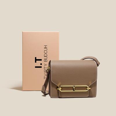 Real Leather Women's Bag, Cowhide Small Bag, New Summer Versatile, Single Shoulder Crossbody, Small Square Bag, Hand-held