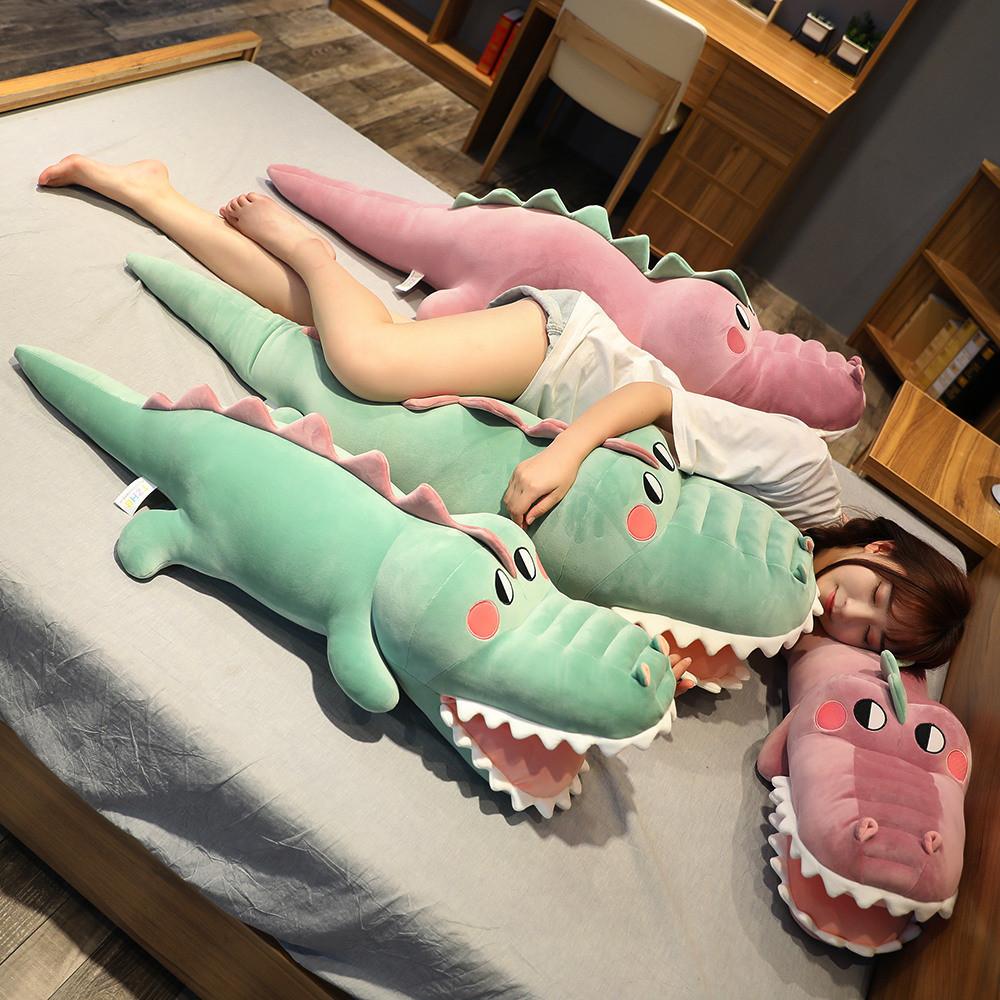 Entzückendes übergroßes Krokodil Plüschkissen Weiches Stofftier Spielzeug Kuschelfreund
