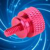 20PCs Set Hand Tighten Screws Aluminum Alloy Thumb Screws Anodic Oxidation Fasteners 6#-32 Teeth(Hot Pink )