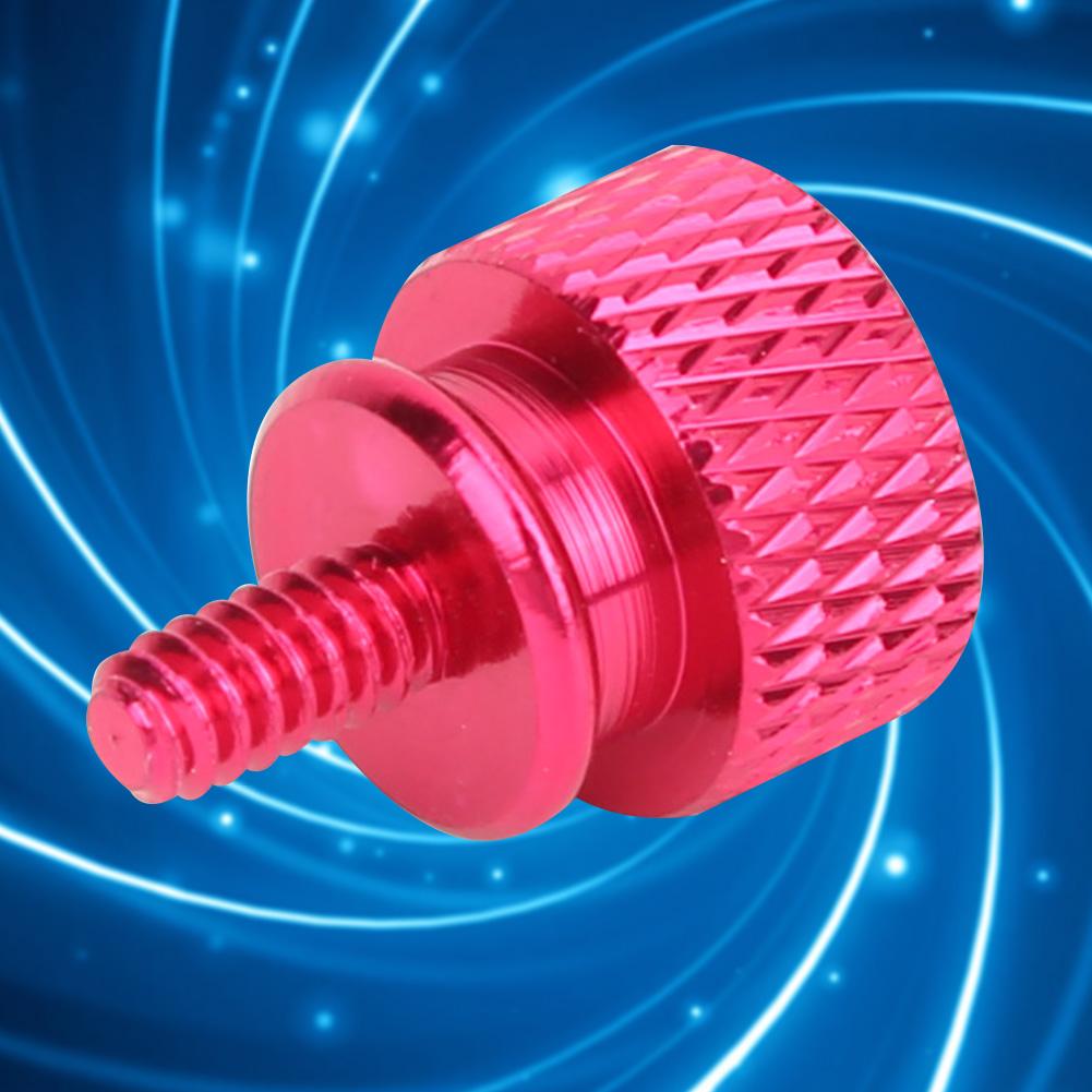 20PCs Set Hand Tighten Screws Aluminum Alloy Thumb Screws Anodic Oxidation Fasteners 6#-32 Teeth(Hot Pink )