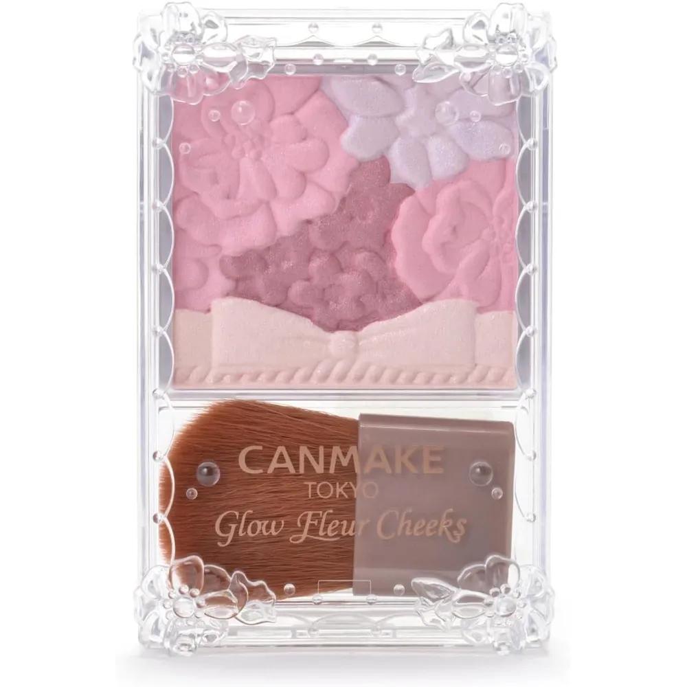 CANMAKE Glow Fleur Cheek 16 Lilac Fleur 6.3g Transparent Swatches (3 colors) 2