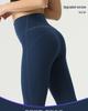 Reflective High-Waist Yoga Leggings: Quick-Dry, Nude-Feel, Solid Color, Hip-Lift Design