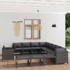 Vidaxl 12-Cz. Conjunto de Salón para Jardín, Cojines, Ratán Gris Pe