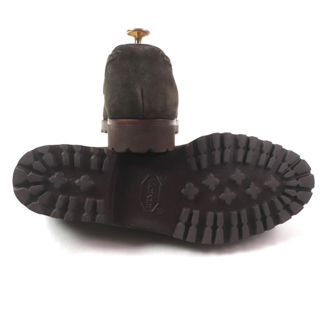 Excellent SPIGOLA loafers U tip Dark brown Suede leather mens 8 Used