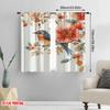 2pcs,2D plane printing Light Filtering Curtains Birdsong Blossom 100% Polyester (without rod) Festive Ldeal for Bedroom and