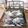 Vloerkleed in diverse maten met schattig sneeuwtijger design voor huisbank slaapkamer, cadeau mat