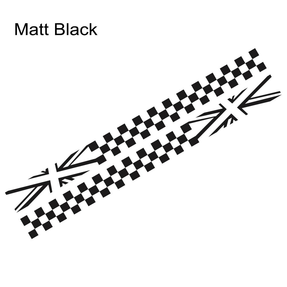 Car Sticker Grid Flag Side Stripe Sticker Waterproof Door Side Window Trim Self Adhesive Sticker Auto Exterior Decor Accessories