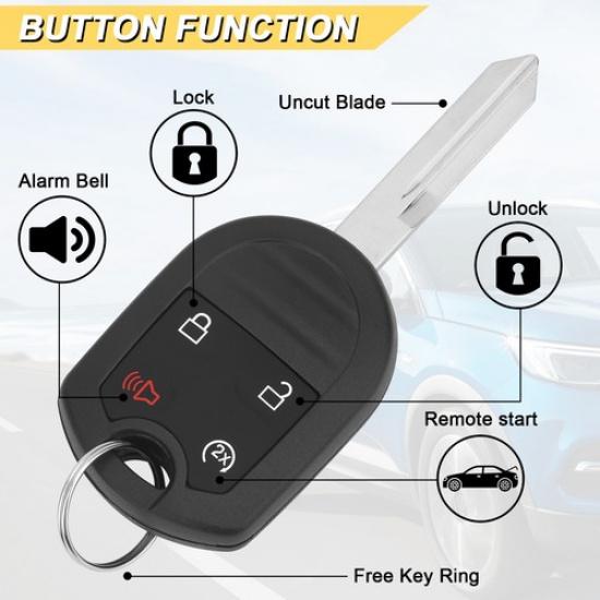 2x for Ford 2011 2012 2013 2014 2015 2016 F250 F350 Keyless Remote Start Key Fob