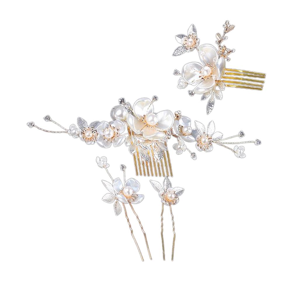 Pearls Hanbok Hair Hoop Stage Performances Hairband Flower Rhinestones Hairpin Accessories Headwear for Kids and Girls