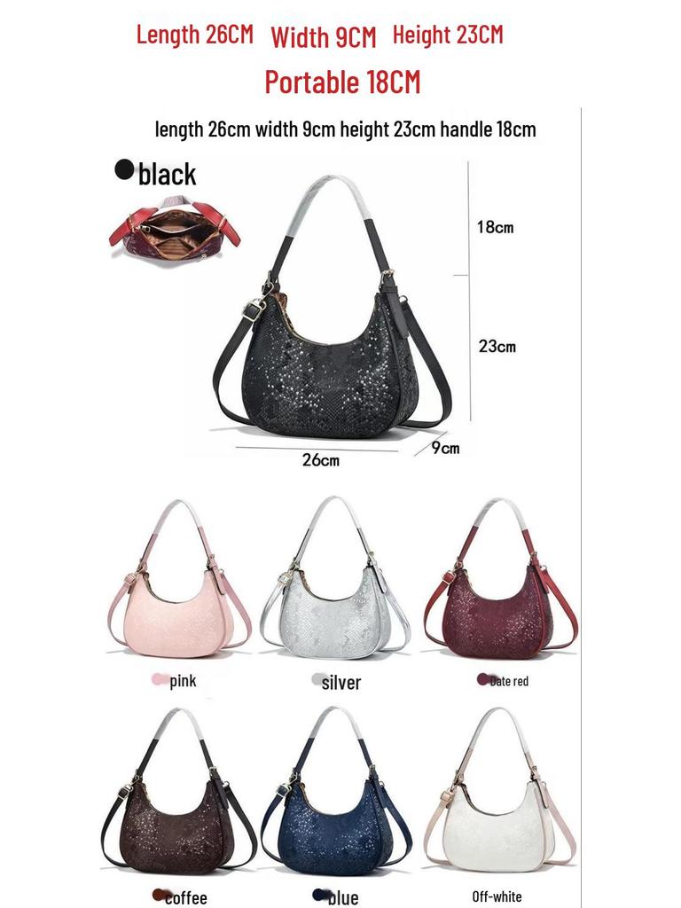 Crescent Niche Shoulder Bag – 2025 Travel Underarm Handbag for Ladies